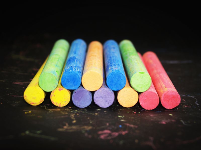 Colorful pastel sticks